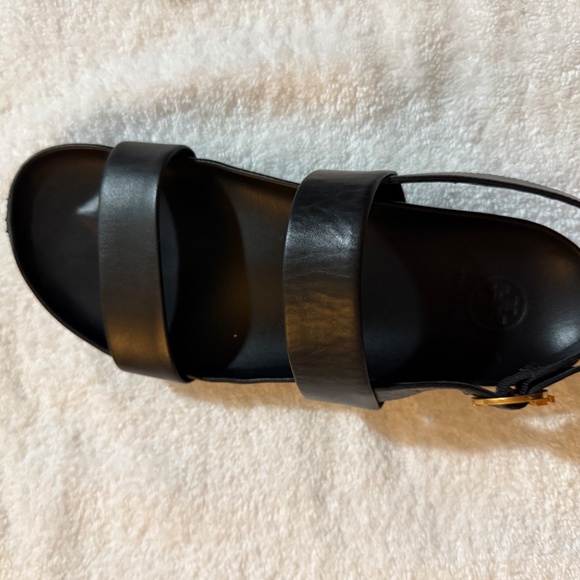 TORY BURCH Calf Leather Sport Sandals, Color Black,  Size 8 (Style No 88339) - Picture 13 of 16